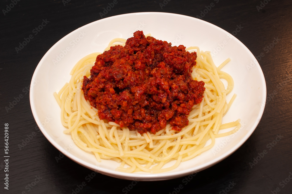 Spaghetti Bolognese pasta with tomato sauce and meat Spaghetti Bolognese pasta with tomato sauce and meat