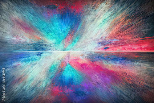 Abstract colorful oil painting on canvas. Generative AI