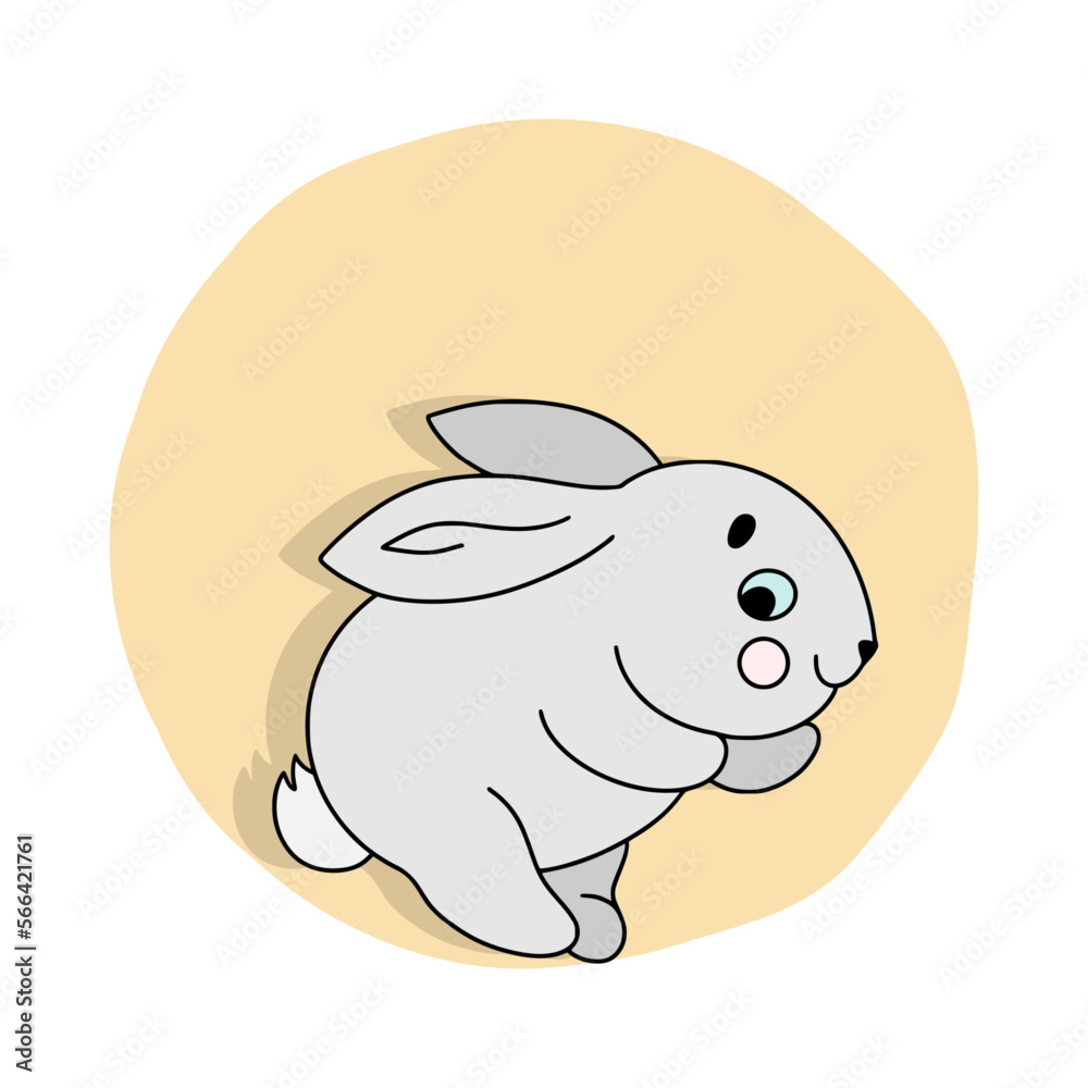 Cute Easter bunny. Funny cartoon rabbit. Vector illustration. Cute Easter bunny. Funny cartoon rabbit. Vector illustration.