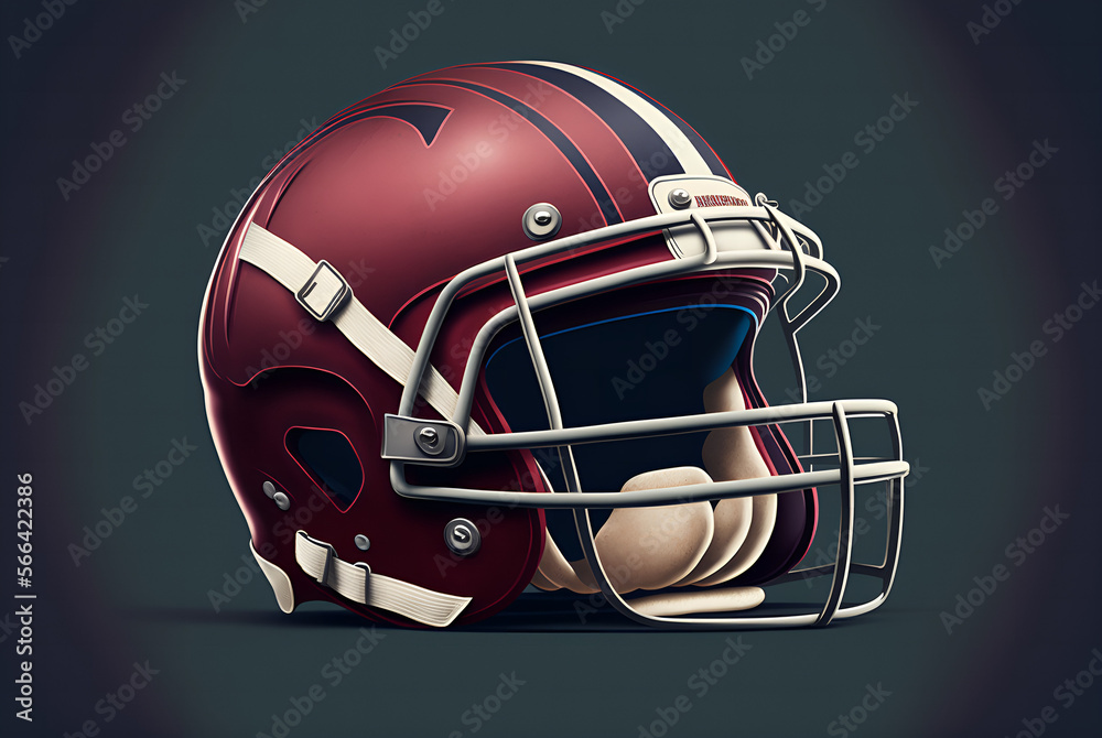 Naklejka premium American Football Helmet, Football Helmet, Generative AI