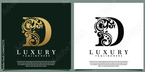 luxury logo design with initial letter D