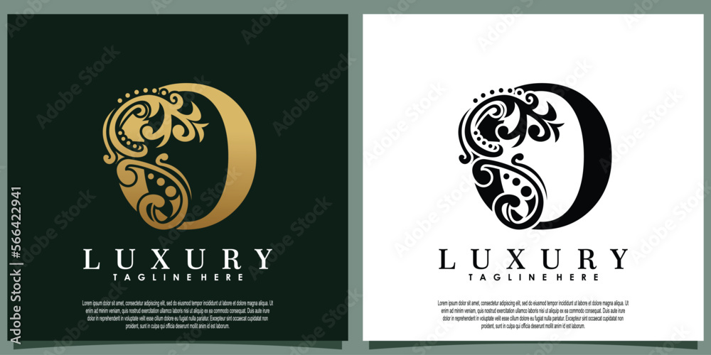 luxury logo design with initial letter O