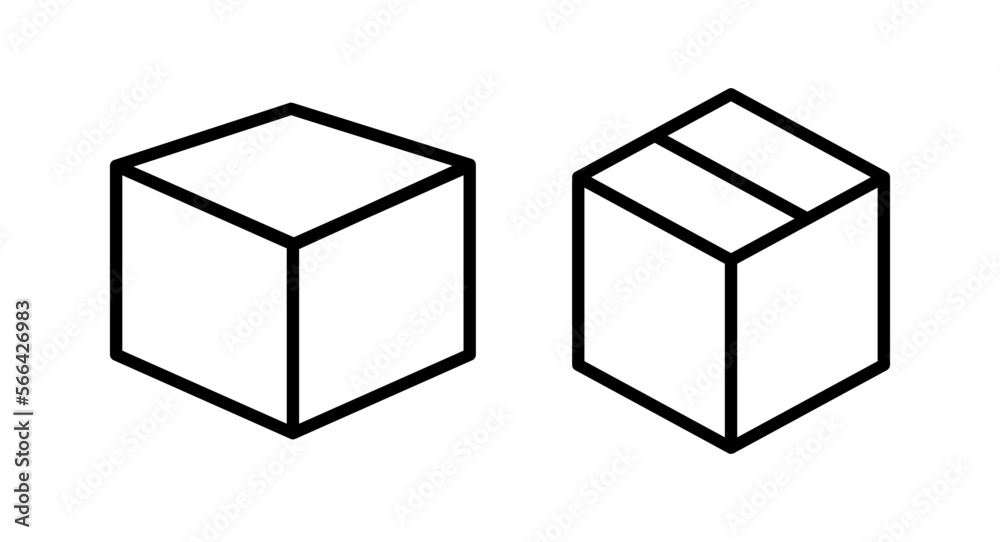 Box icon vector illustration. box sign and symbol, parcel, package Box icon vector illustration. box sign and symbol, parcel, package