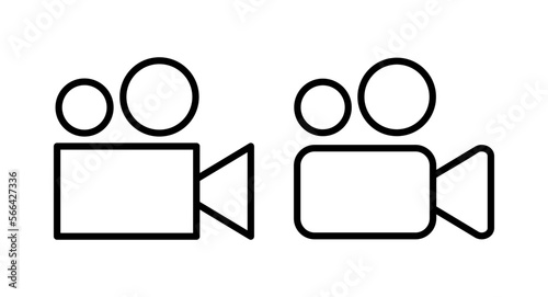 Video icon vector illustration. video camera sign and symbol. movie sign. cinema