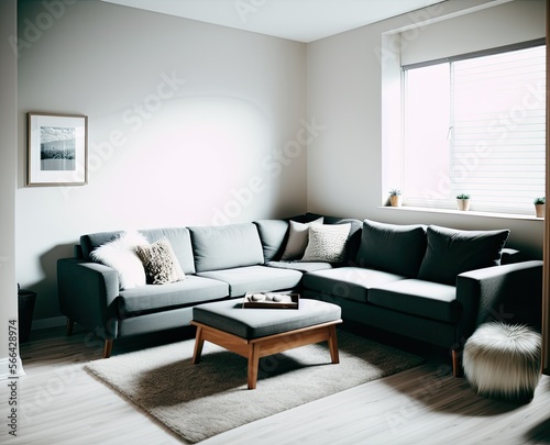 modern interior design, living room pillows on sofa decoration in living room interior © ozun