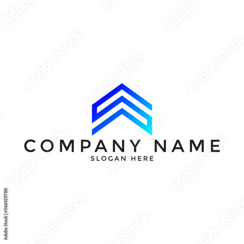 Abstract business logo icon design template with arrow