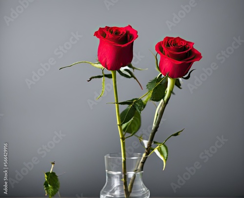 roses and a gift in a vase on a wooden background, valentines, anniversary, background, beautiful, beauty