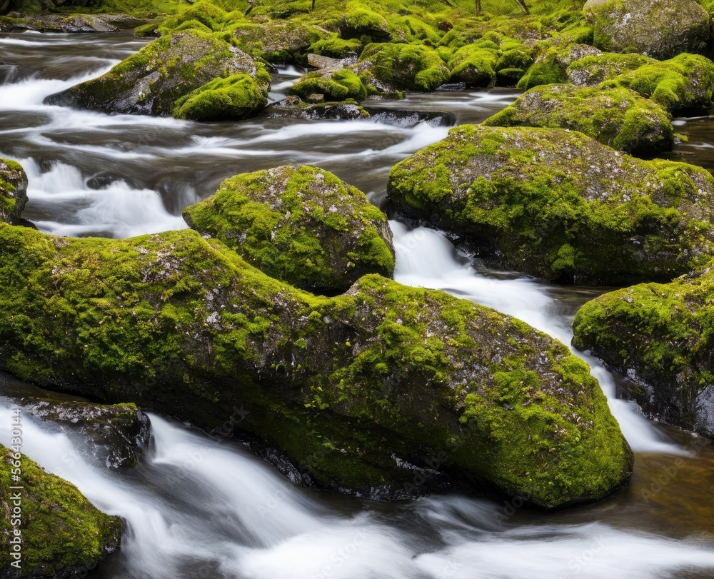 the mountain stream in norway. the mountain stream in norway.