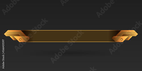 Fantasy gold luxury lower third game gui screen title banner