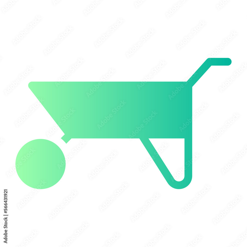 wheelbarrow gradient icon wheelbarrow gradient icon