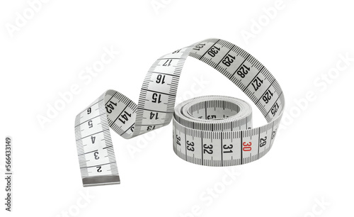 Measuring tape isolated on a transparent background