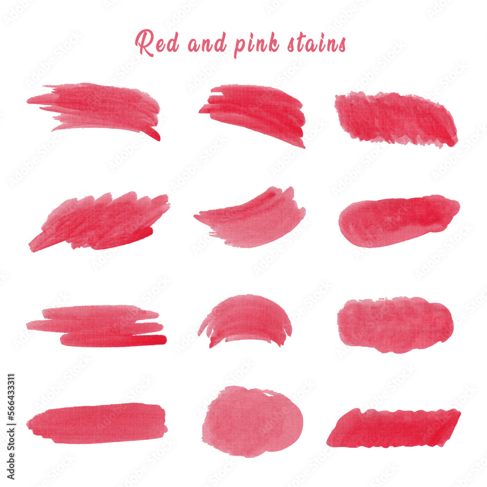 Abstract red and pink stains Abstract red and pink stains
