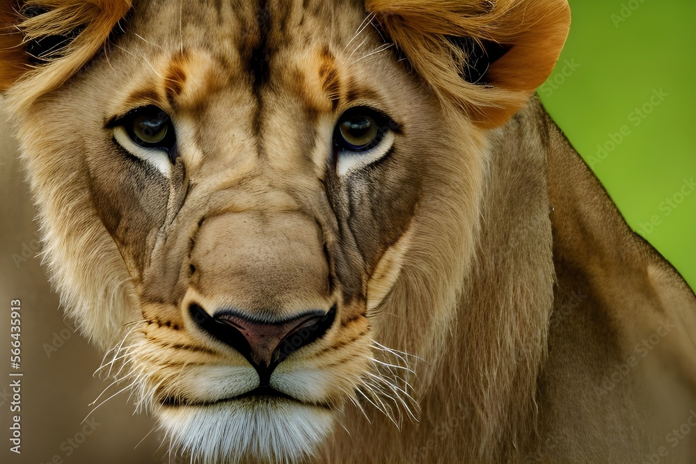 Obraz premium ライオン with generative ai