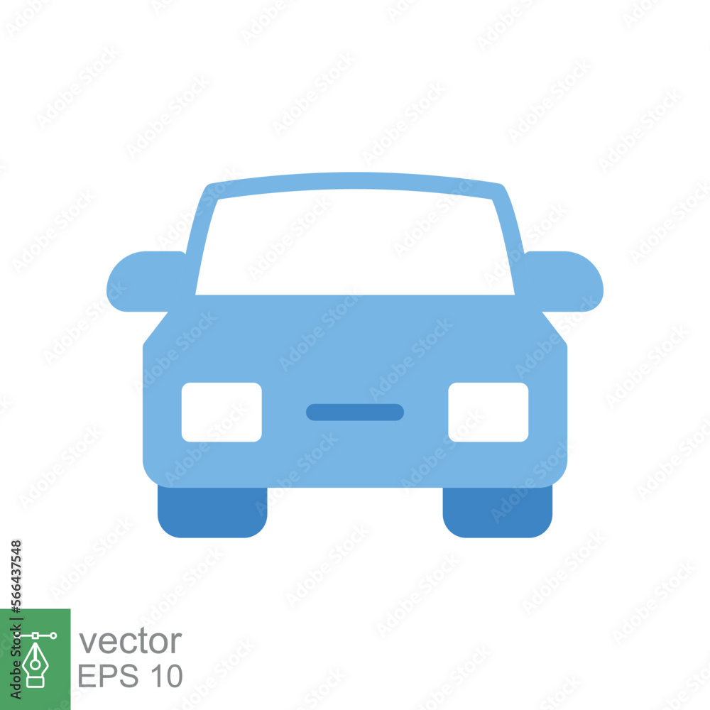 Car front view icon. Simple flat style sign symbol. Auto, view, sport, race, transport concept. Vector illustration isolated on white background. EPS 10. Car front view icon. Simple flat style sign symbol. Auto, view, sport, race, transport concept. Vector illustration isolated on white background. EPS 10.