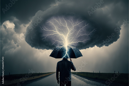 bad luck concept, generative ai