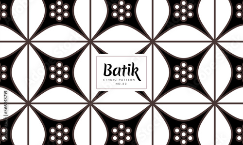 Seamless Batik Kawung Indonesian traditional decorative floral patterns Vector