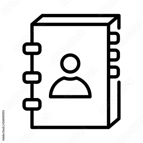 Icono de agenda de contactos. Ilustración vectorial