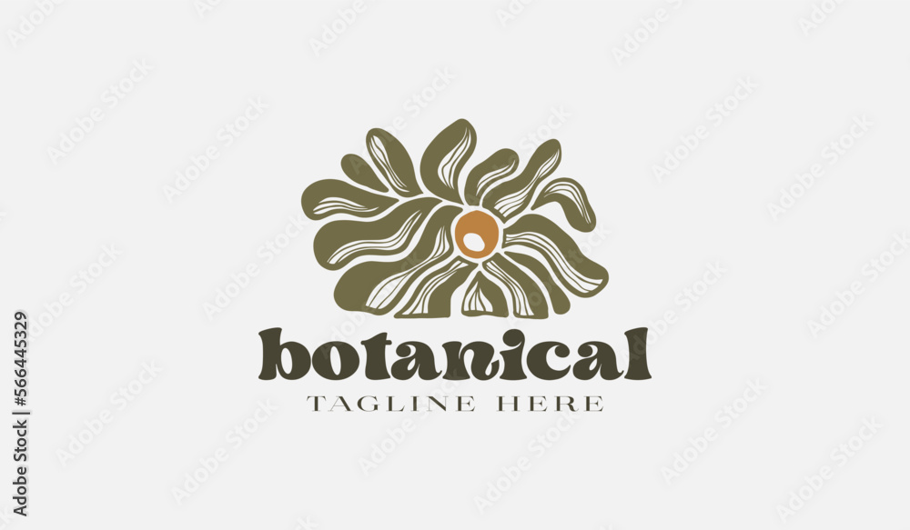 Abstract Plant Botanical Flower Line Art Line Drawing. Universal creative premium symbol. Vector illustration. Creative Minimal design template Abstract Plant Botanical Flower Line Art Line Drawing. Universal creative premium symbol. Vector illustration. Creative Minimal design template