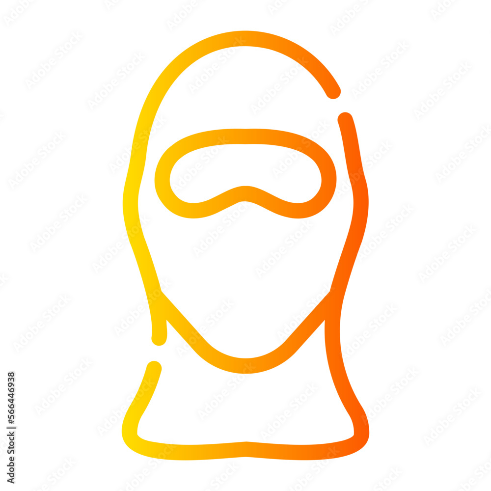 balaclava gradient icon balaclava gradient icon