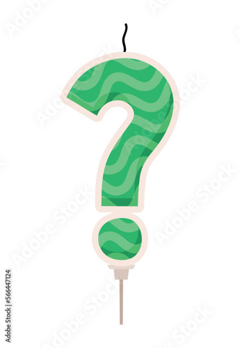 question mark candle