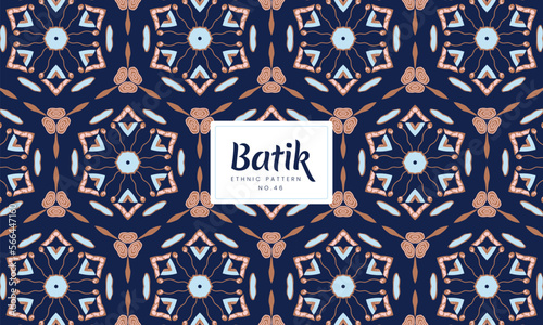 Seamless Batik Indonesian traditional decorative floral patterns Vector