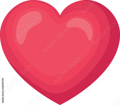 bright red heart