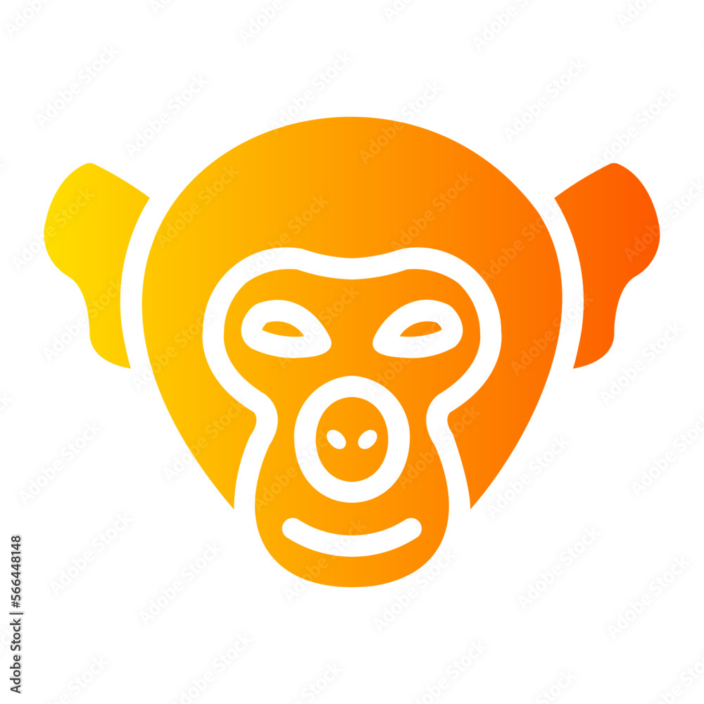 monkey gradient icon monkey gradient icon