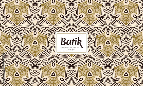 Indonesian Batik triangle combination traditional floral patterns Background