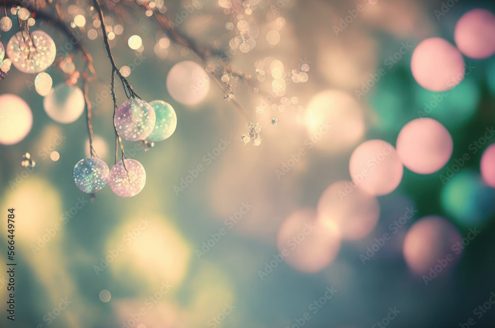 Abstract pastel color bokeh sweet background. Generative ai.