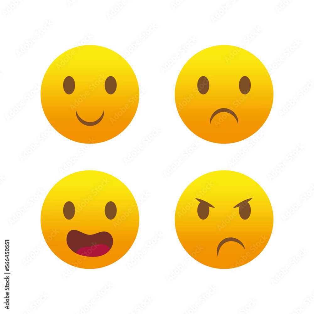 Yellow emotions for concept design. Smile face. Vector illustration. Yellow emotions for concept design. Smile face. Vector illustration.