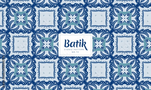 Batik Indonesian tile traditional floral patterns Vector