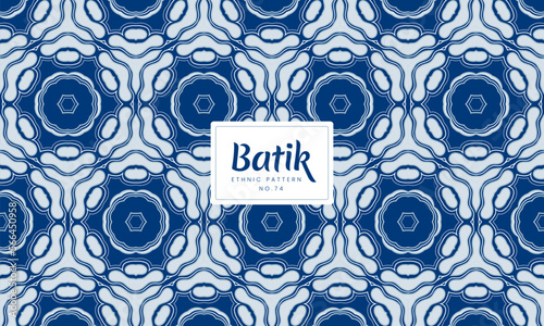 Indonesian Batik combination traditional floral patterns Background