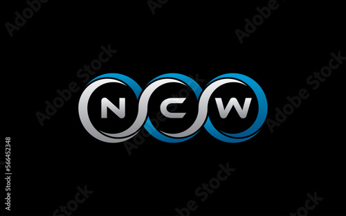 NCW Letter Initial Logo Design Template Vector Illustration photo