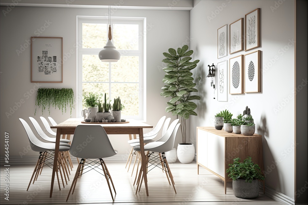 Dining Room Interior Design Minimalistic Chic Series: a monochromatic ...
