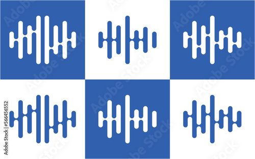 logo design sound wave impulse template