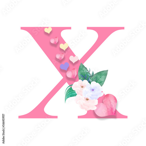 14th February, Valentine Alphabet Letter Vector Illustration © Naima’s Creation