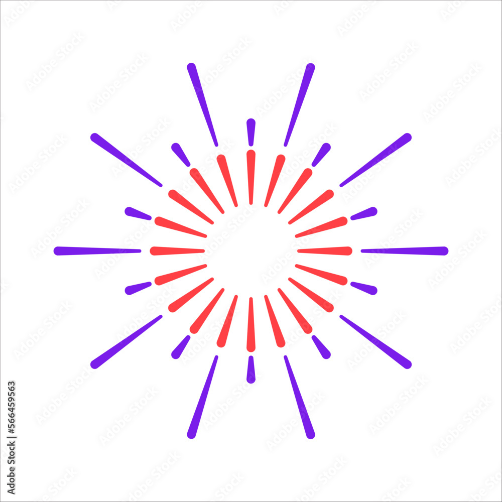 Purple and Red Flat Firework Purple and Red Flat Firework