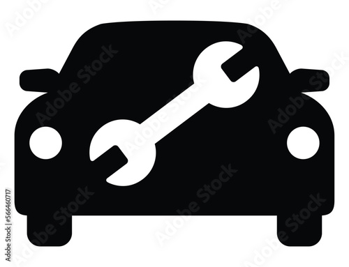 Car repair service flat vector icon for apps and websites