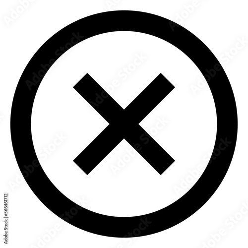 cancel line icon