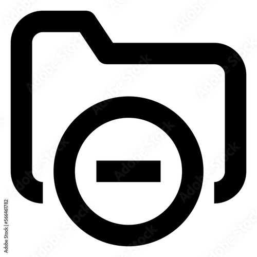 Folder minus line icon