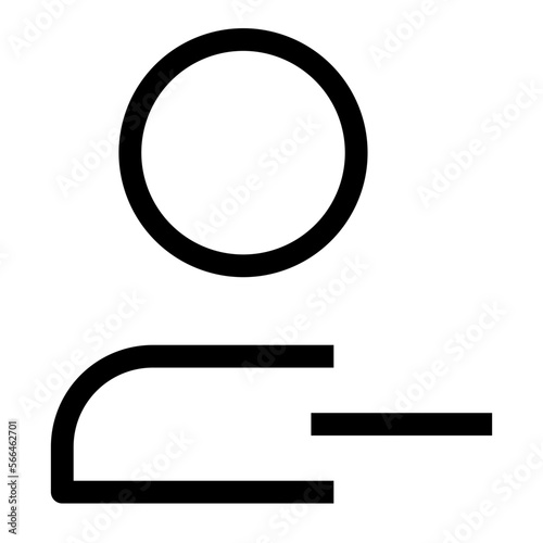 Block Friend line icon