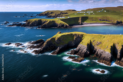Celtic Coastline Breaks, Landscape, Generative A!