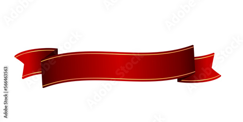 Ribbon banner vector illustration ( text space ) | red (png , no background )
