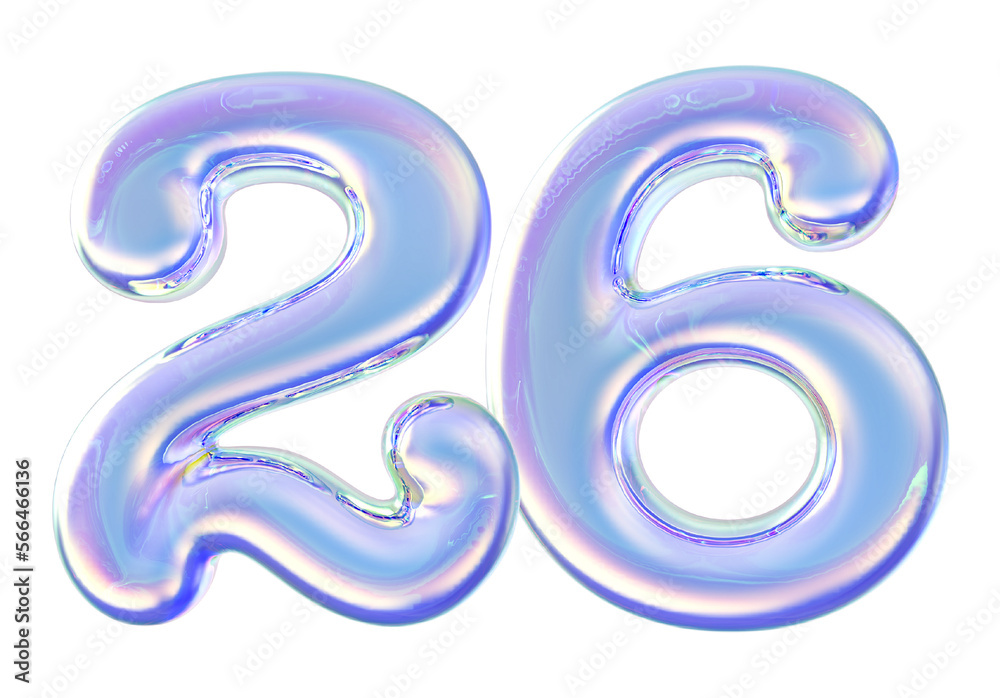 3D Number 26 Generative AI 3D Number 26 Generative AI