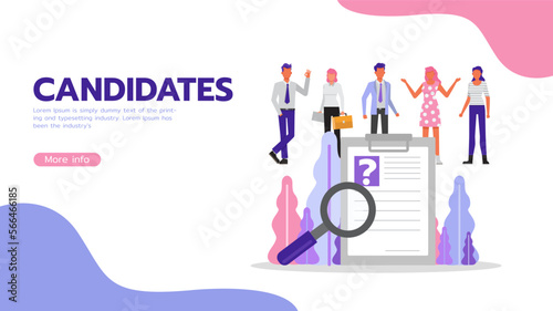 candidates concept. Business People character vector design. For landing page, web, poster, banner, flyer and greeting card.