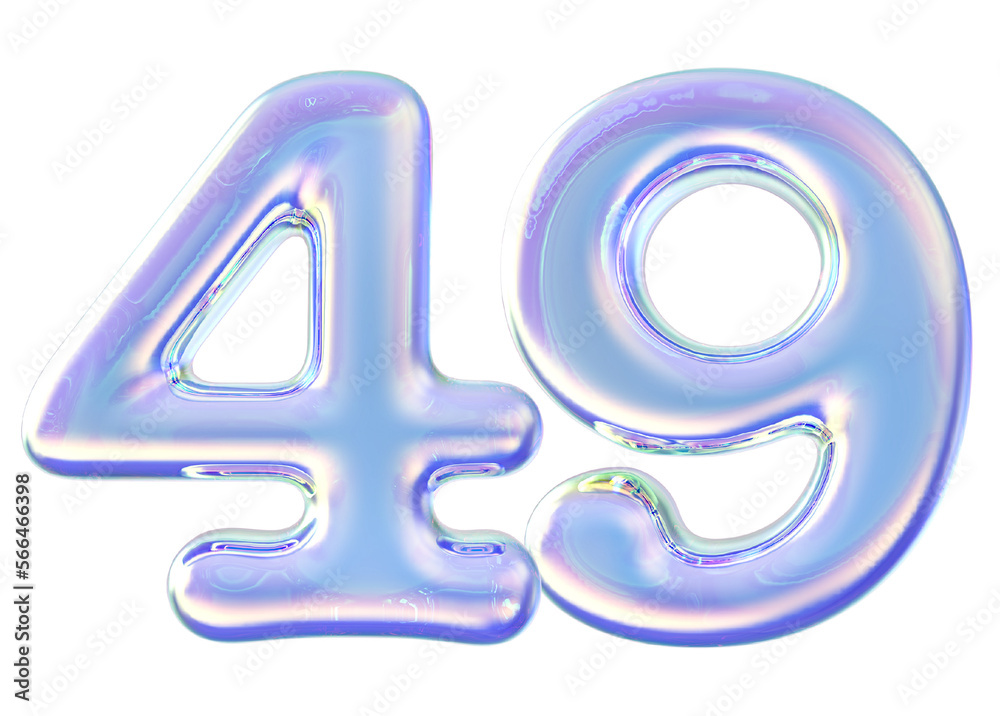3D Number 49 Generative AI 3D Number 49 Generative AI