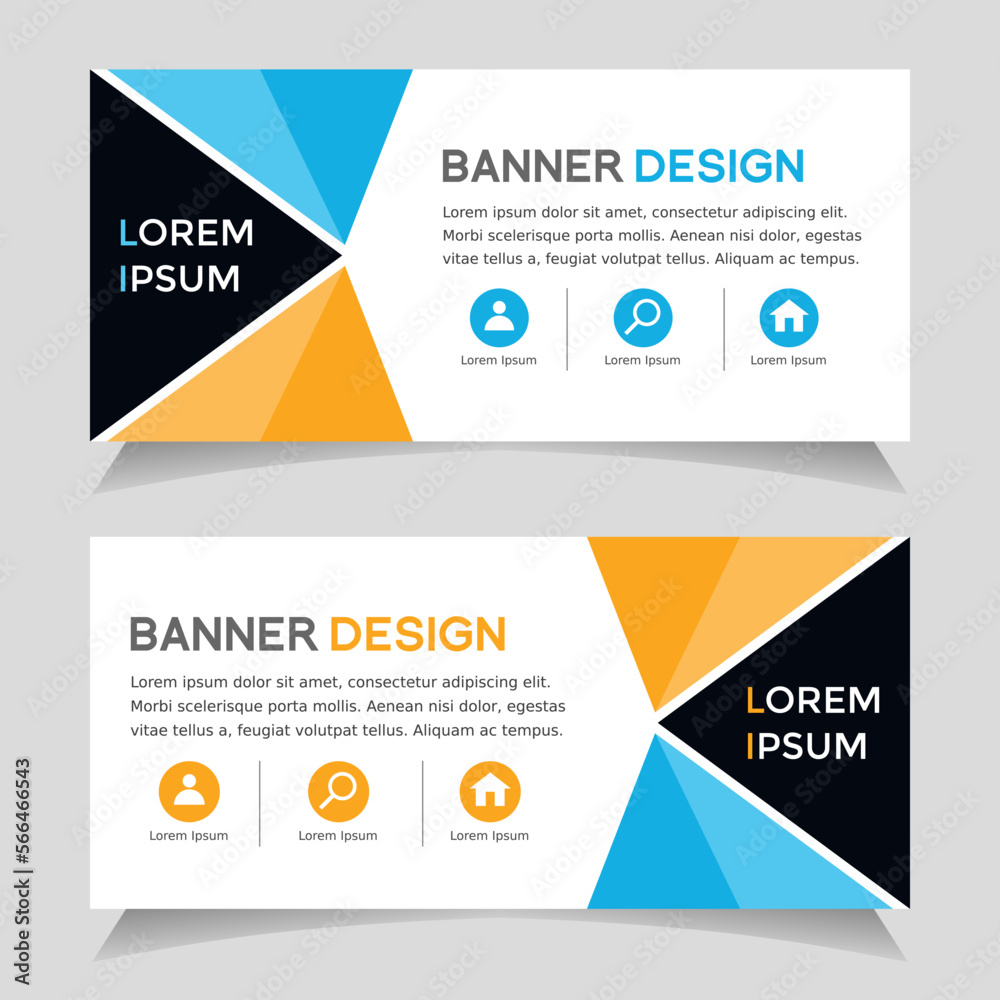 Modern banner corporate design template. Simple design and suitable for promotion business.