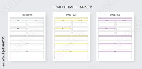 Brain Dump Planner, Thought Organizer, Brainstorming Notebook