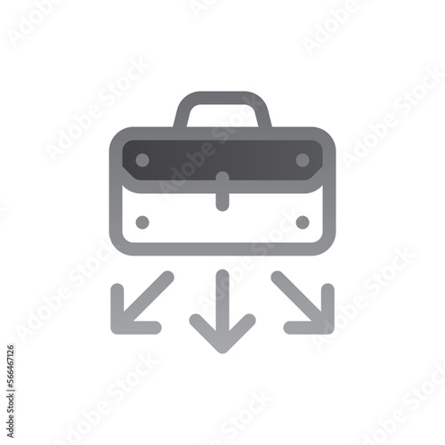 assignment two tone gradient icon