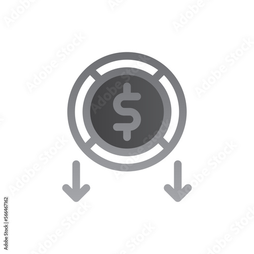 reduce two tone gradient icon